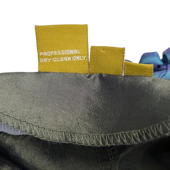 Donna Vinci 2pc Iridescent Green & Blue Church Suit Maxi Skirt Jacket Set Size 8 - Picture 8 of 9